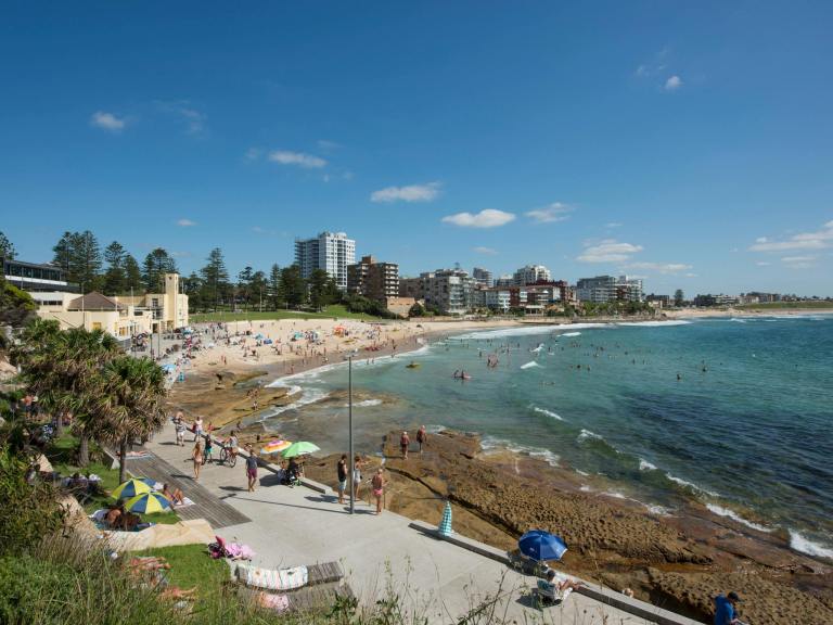 Cronulla coastline in southern Sydney, near the Cronulla service area