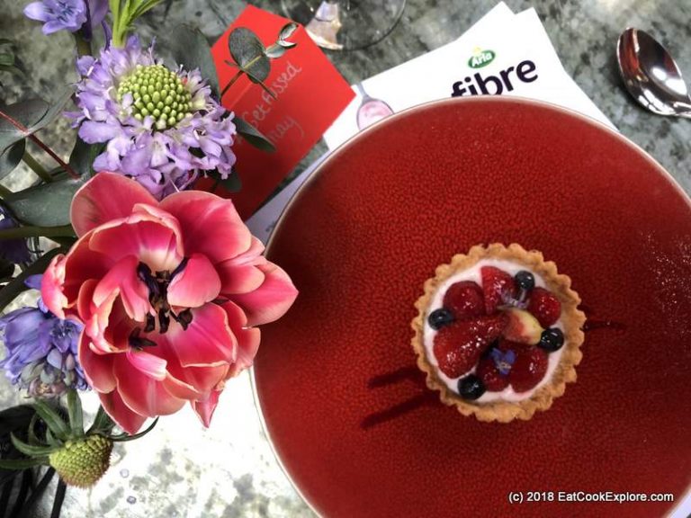High Dietary Fibre Foods - Fruit Tart with Figs, strawberries and Arla Fibre Yoghurt