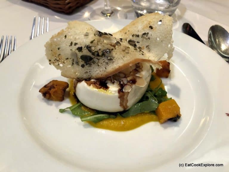 Burrata with roasted butternut squash