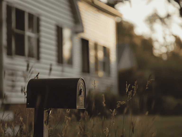 Mailbox in foreground
