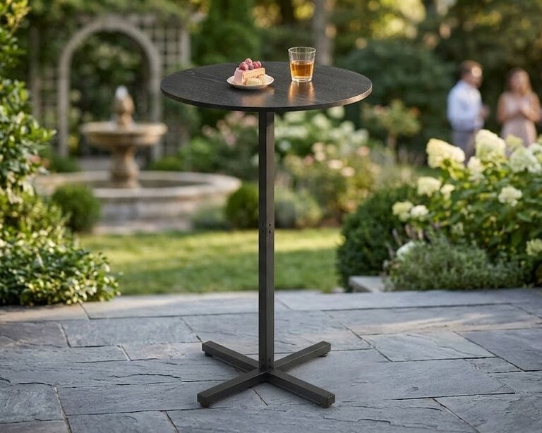 High-top cocktail table rental for social hours and standing events in Myrtle Beach SC