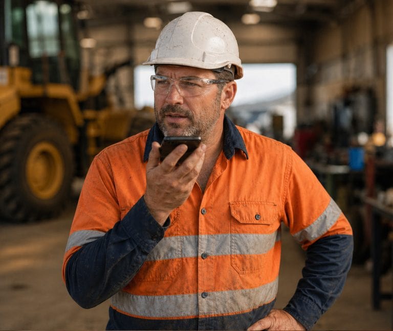maintenance supervisor on a phone call