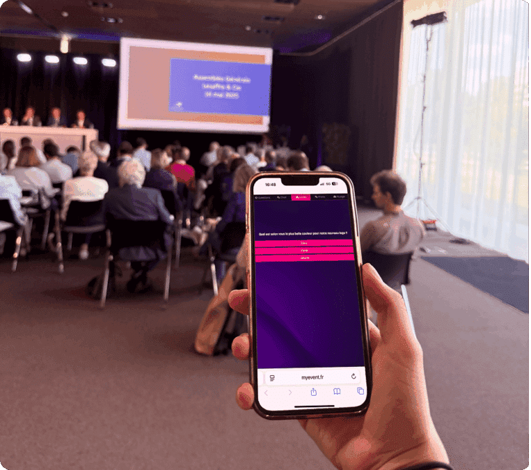 My Event utilisé en format hybride lors d'un événement pour un de nos clients