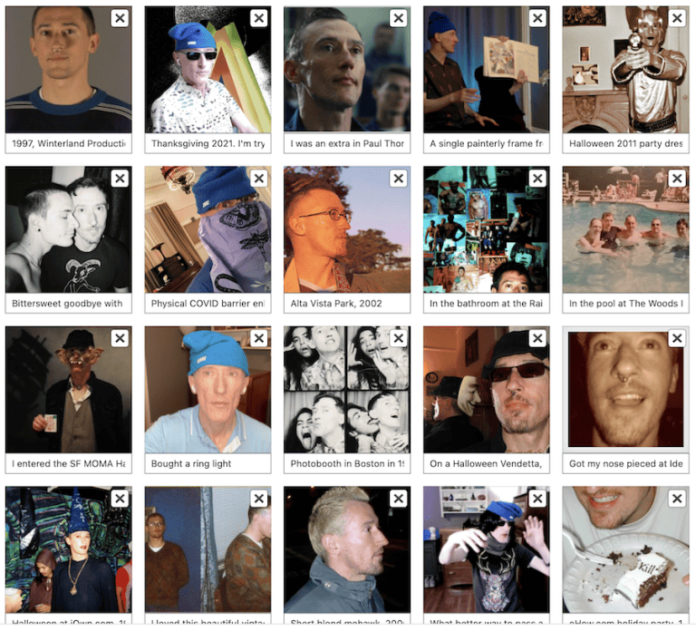 Abraxas Adams selfies 1995-2022