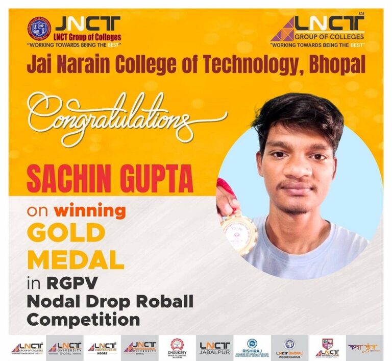 Sachin Gold Medal RGPV nodal