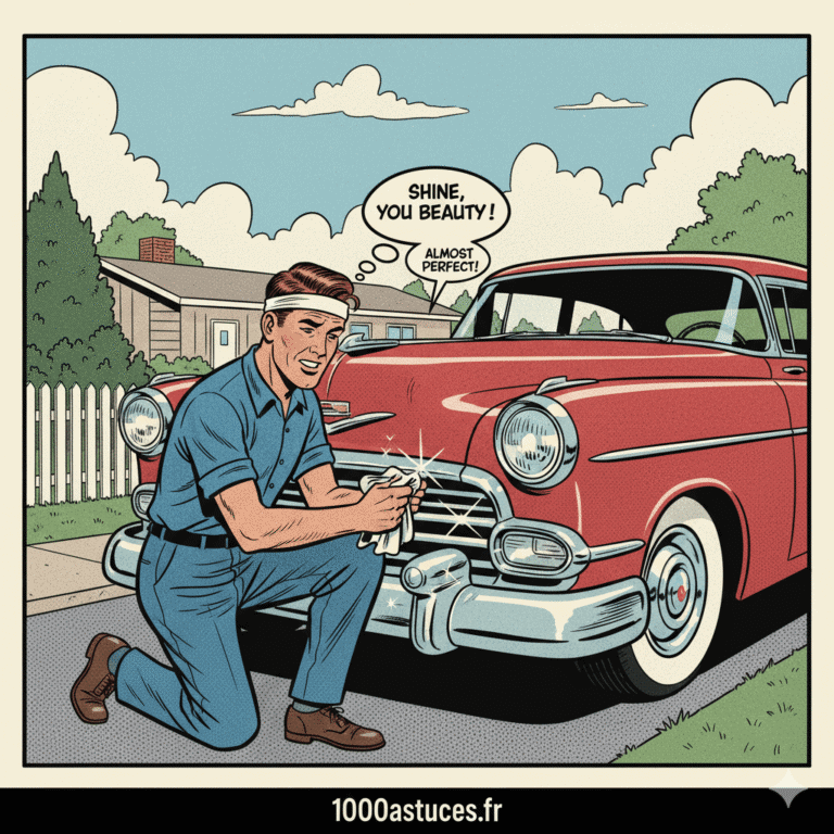 Vos chromes sont ternis ou tachés ? Découvrez des astuces simples pour nettoyer, polir et redonner une brillance éclatante aux surfaces chromées. Toutes les méthodes sont sur 1000astuces.fr. #chrome #nettoyage #brillance #astucesmaison #entretien