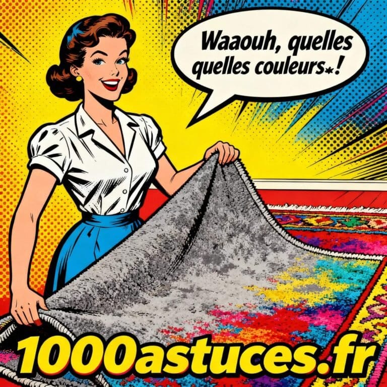 Votre tapis ou textile a perdu ses couleurs ? Découvrez une astuce naturelle pour raviver les fibres et redonner de l’éclat. La méthode complète est sur 1000astuces.fr. #tapis #couleurs #nettoyage #astucesmaison #eaugazeuse