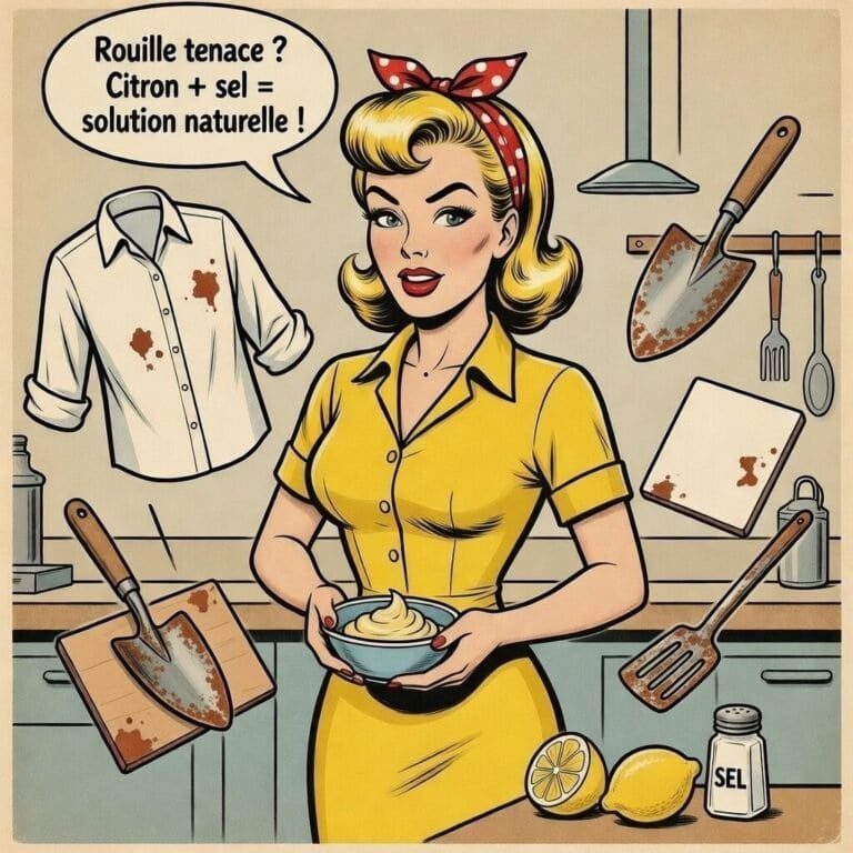 Astuce pour enlever la rouille sur différents matériaux . Sel + citron