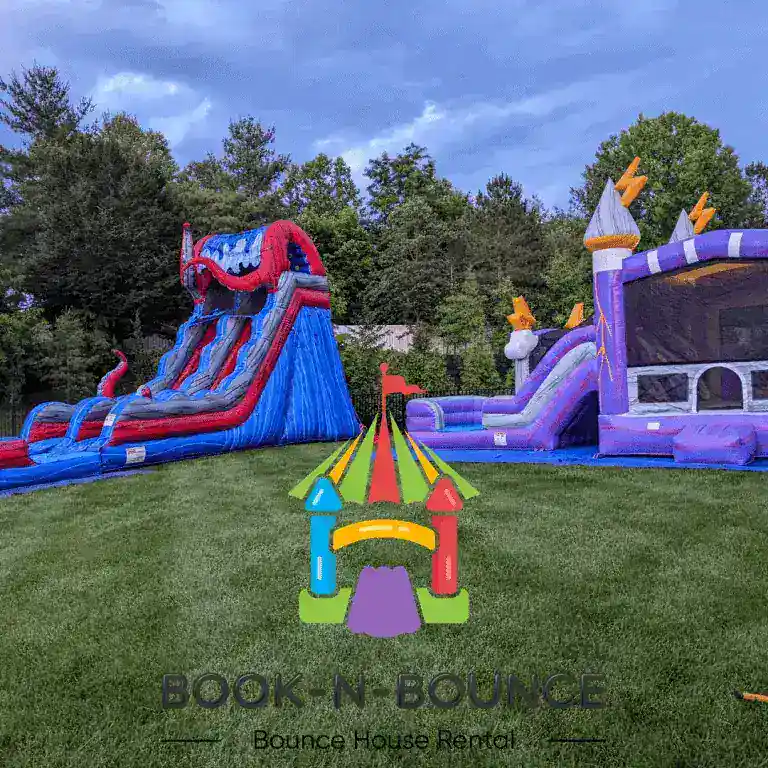 bounce rentals w/slide outdoor set-up or in a plaza
