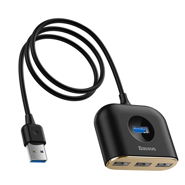 eng pl Baseus Square round 4 in 1 USB HUB Adapter USB3 0 TO USB3 0 1 USB2 0 3 1m Black CAHUB AY01 52903 3