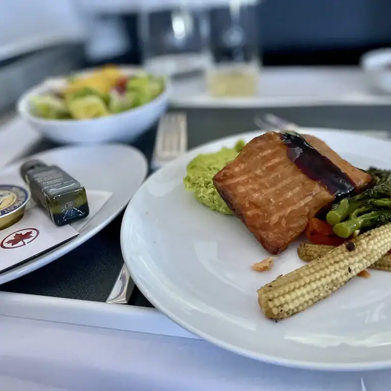 Air Canada Business Class Lunch