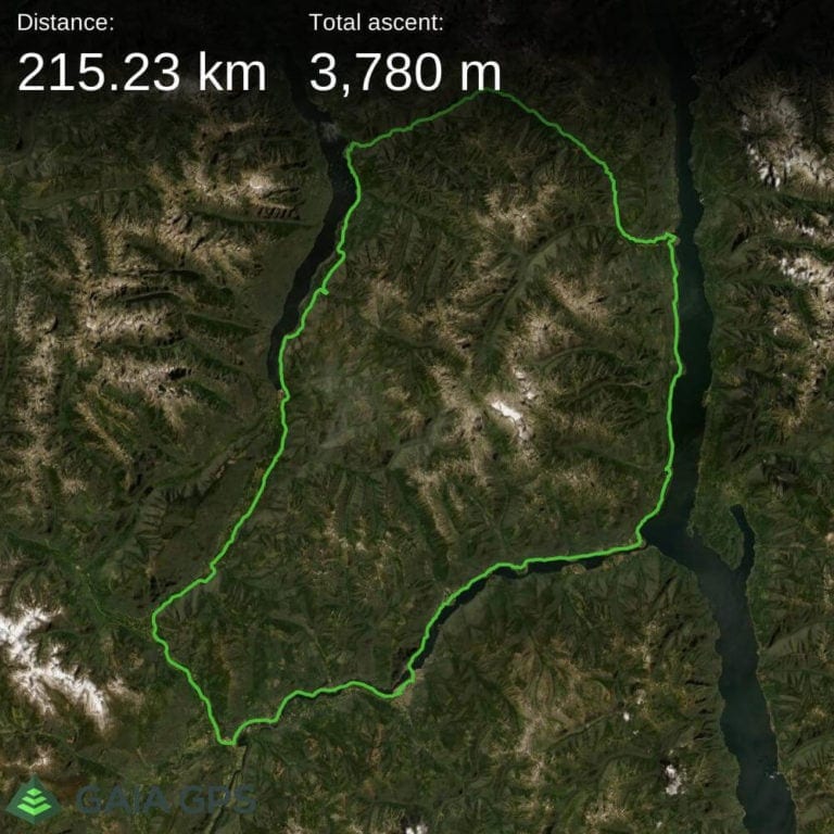 a map of the glacier motorcycle route