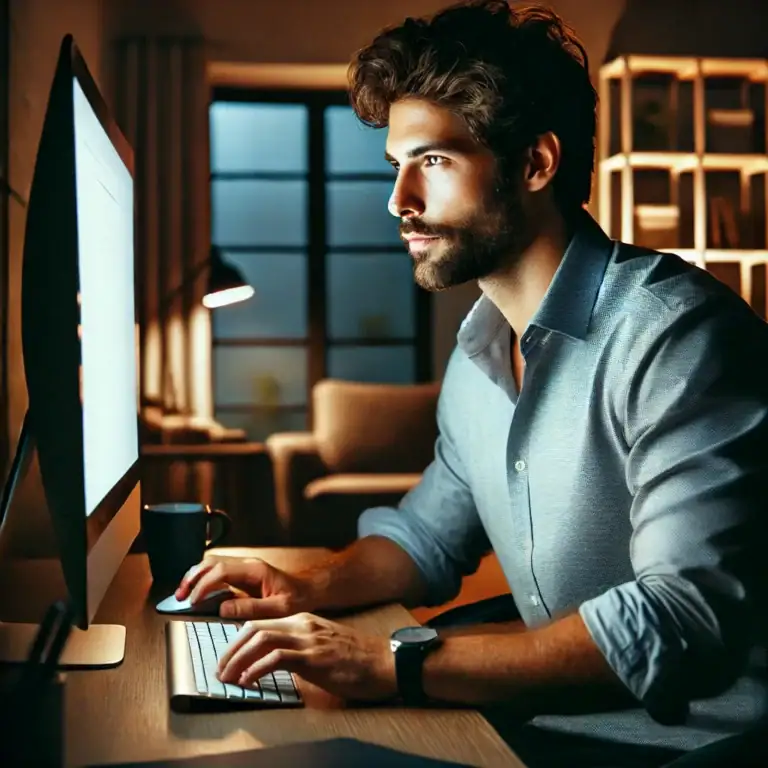 Person utilizing AI Agent