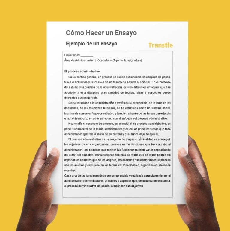 Cómo hacer un ensayo, ejemplos de ensayo