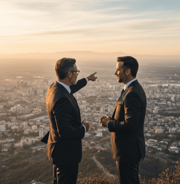 Coaching ejecutivo para CEO de hostelería en cumbre; visión y toma de decisiones estratégica.