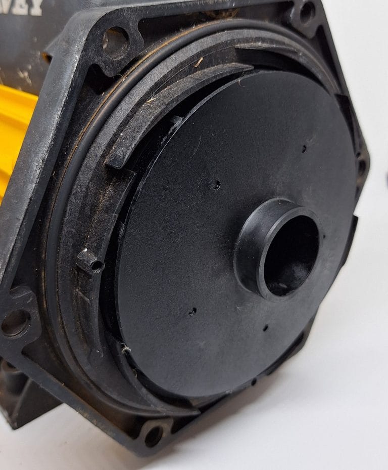 The impellor assembled on a Davey pressure pump
