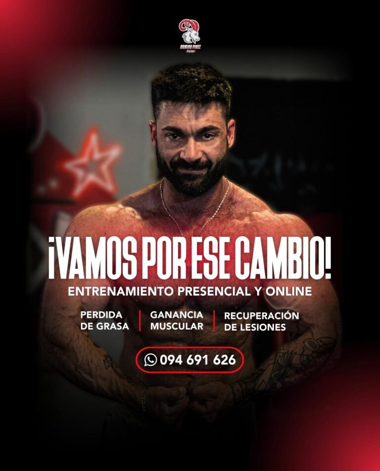 Entrenamiento presencial y online, pérdida de grasa, ganancia muscular y recuperación de lesiones
