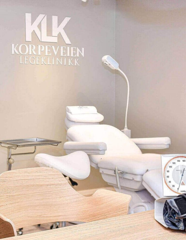 Behandlingsrom i Korpeveien Legeklinikk privat lege drammen for Helsekontroll of diverse attester