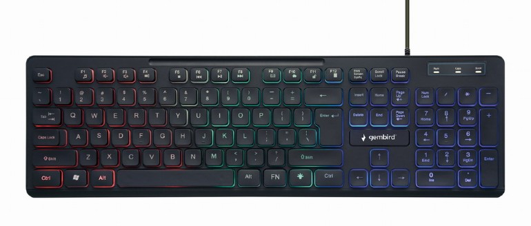 Keyboard Gembird KB-UML-02 Multimedia RGB Backlight USB Black