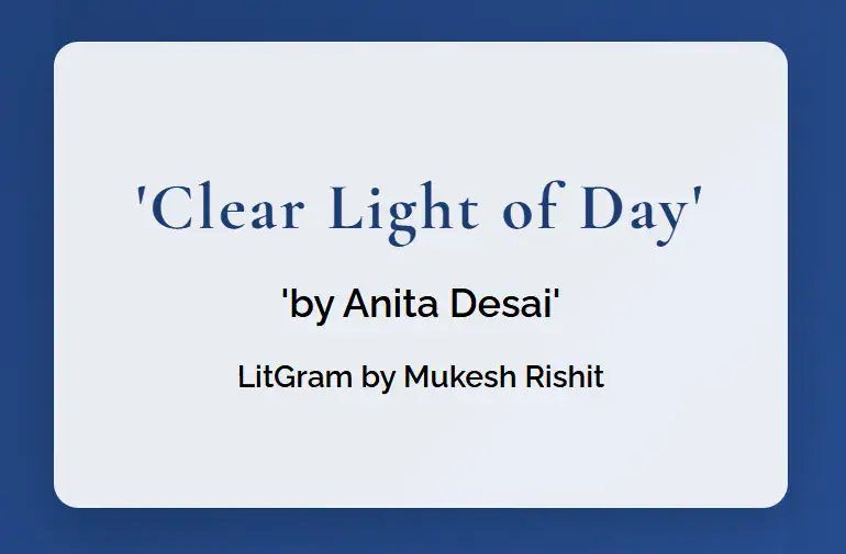 clear light of day by anita desai