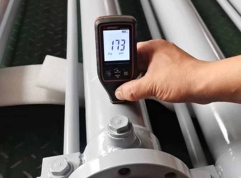 High precision hollow chrome bar thickness inspection for humid anti-rust hydraulic components