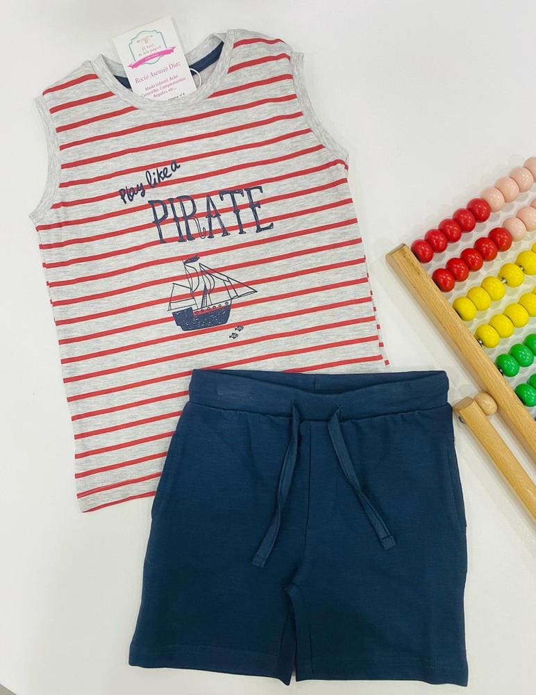 Conjunto algodón 2 piezas Pirate Babybol