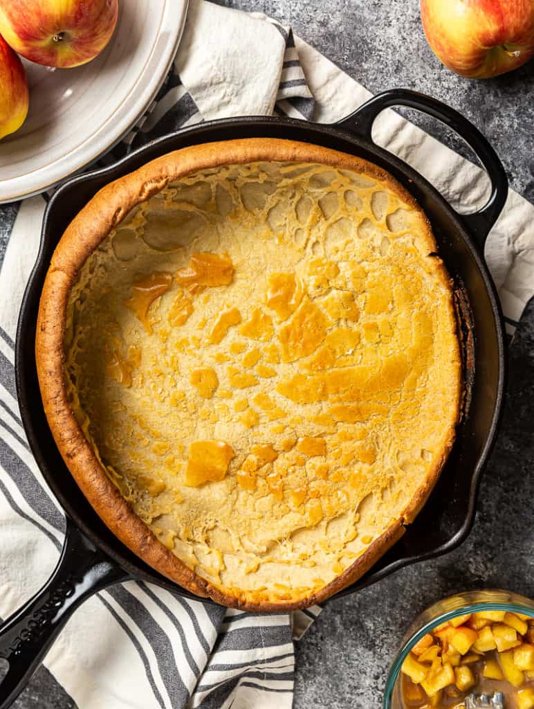 Plain dutch baby recipe with nutmeg and cinnamon