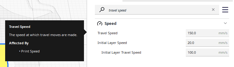 cura travel speed