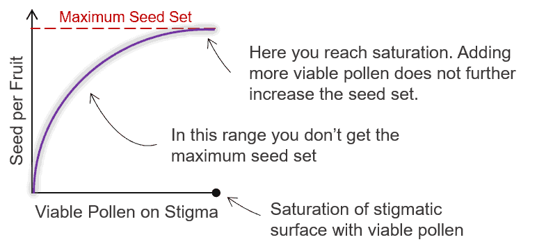 visualisation of a pollination saturation model