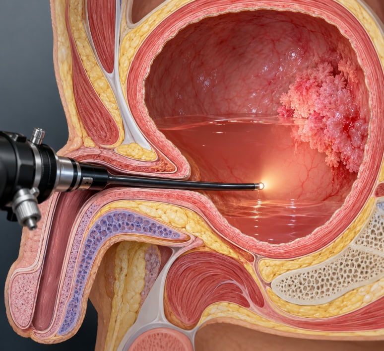 Cistoscopia vescicale per diagnosi tumore