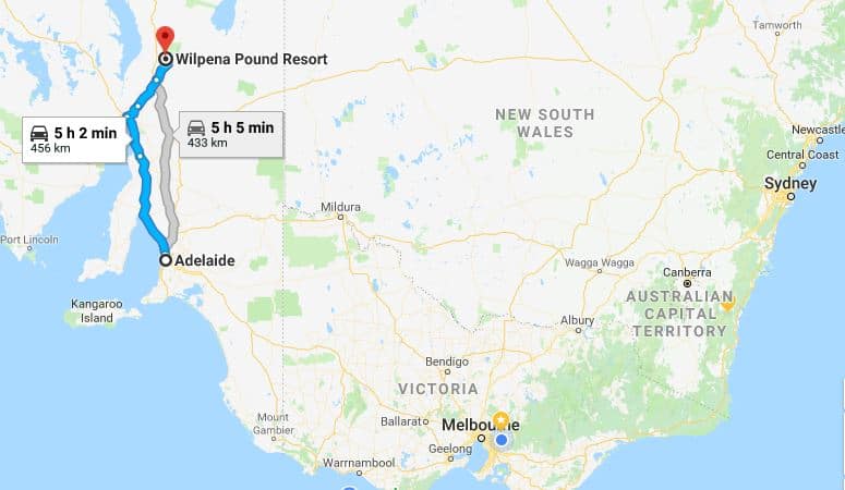 Adelaide to Wilpena Pound Travel times and Distance via Port Augusta or the Barossa Valley Adelaide to Wilpena Pound Travel times and Distance