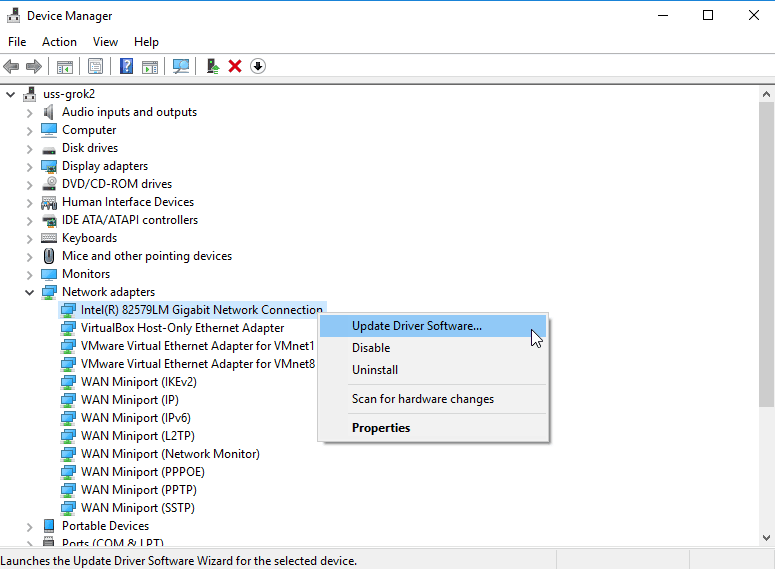 Update Network Adapter Drivers in Windows 10