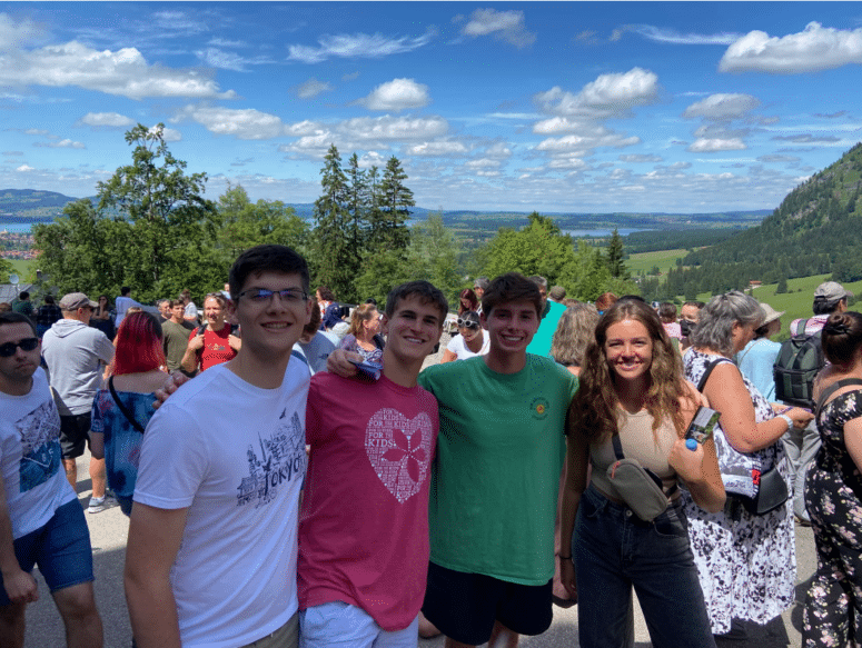 Group of friends in the Alps