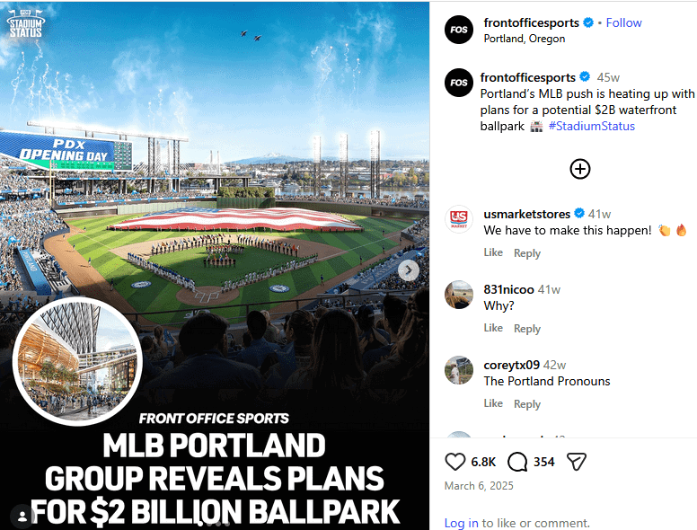 Since Portland passed a law to help bring an MLB team, the Trail Blazers would like some more money for Moda Center