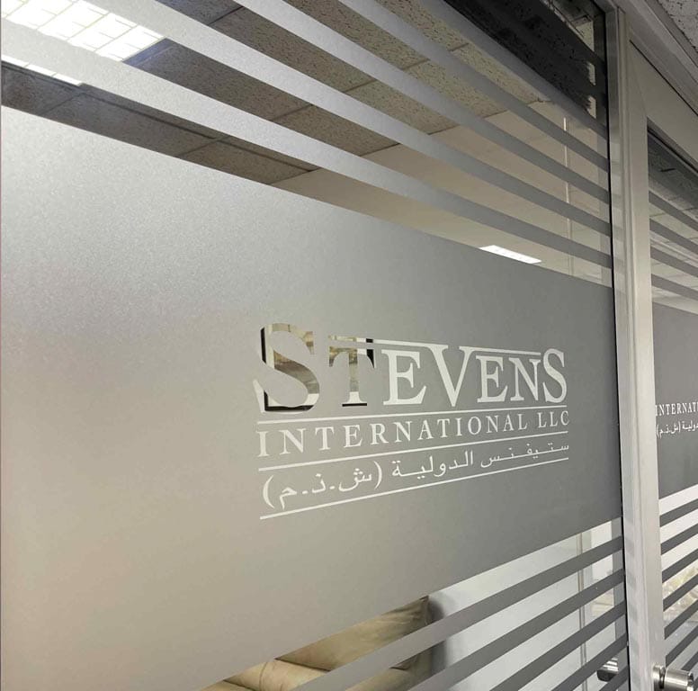 door logo installation logo-frosting cut