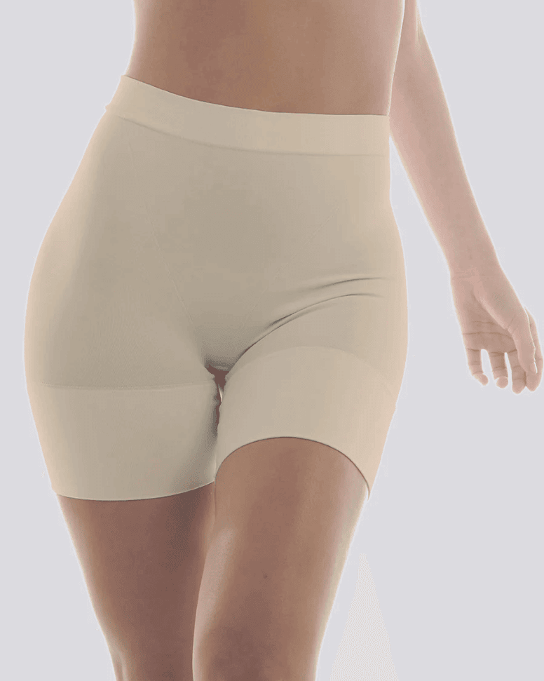 panty boxer para mujer color beige vista frontal