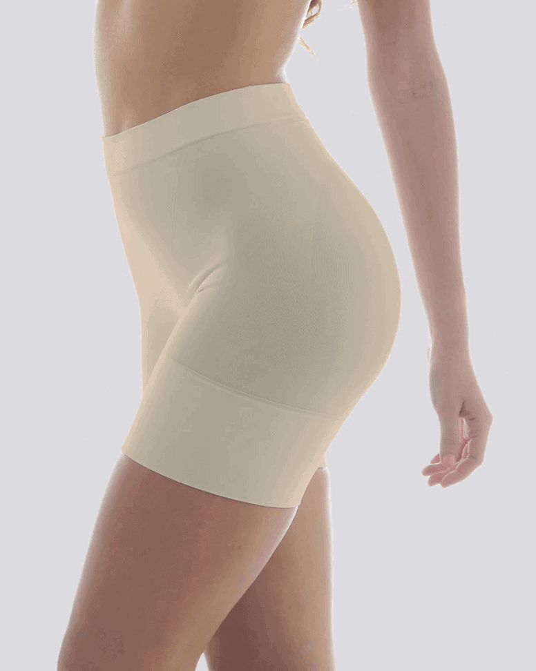 panty boxer para mujer color beige vista de perfil