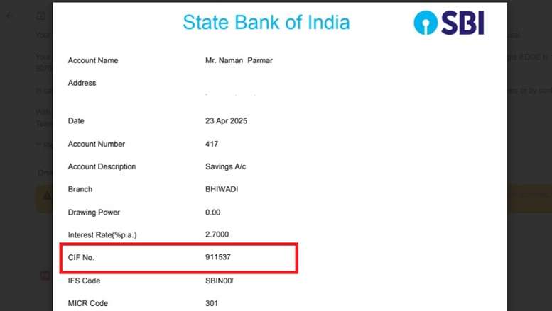 Find Your SBI CIF Number in Seconds in 2026