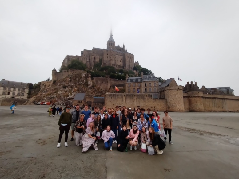 Group photo at Mont St. Michel in France