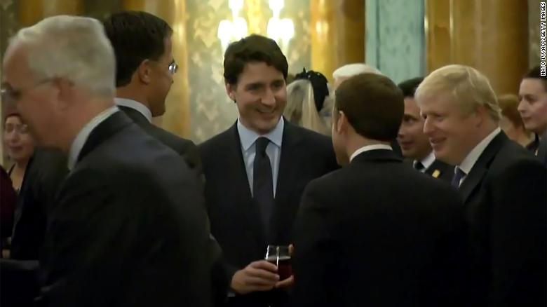 Trudeau jokes about Trump with world leaders at Buckingham Palace