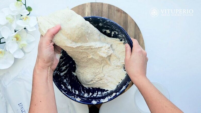 Stretch and fold sourdough