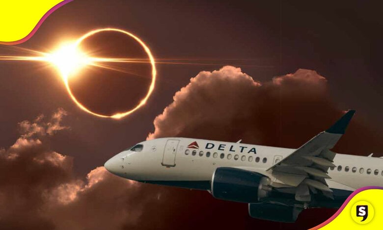 Delta Airlines eclipse solar