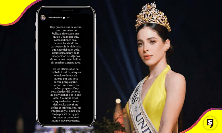 Miss Universo Fátima Bosch denuncia mensajes de odio en redes