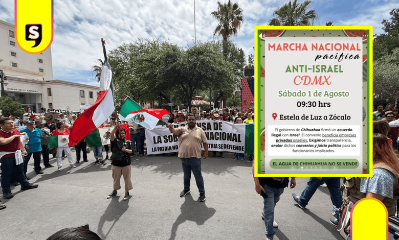 Protesta nacional contra Israel por acuerdo con Chihuahua