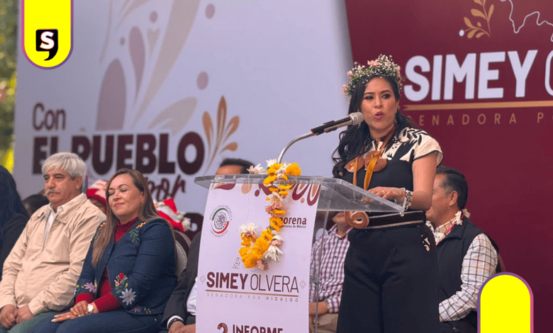 Senadora Simey Olvera no revela gastos de informes en Hidalgo