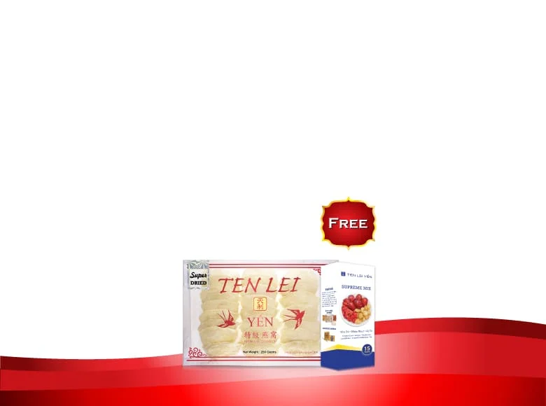 Ten Lei Yen Red Label Super White 250 Gram Cordy Mix Gift Banner