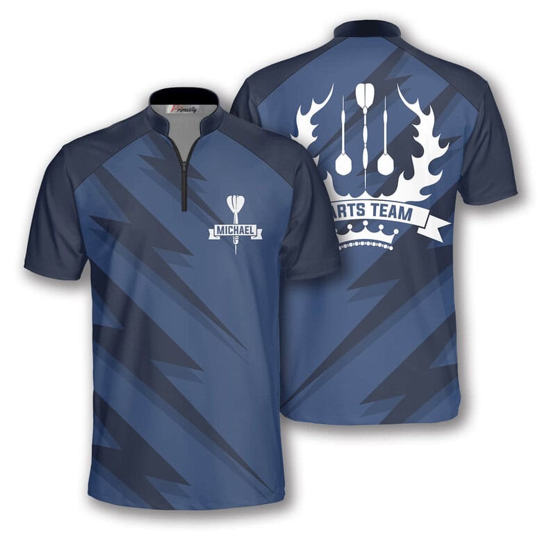Blue Lightning Custom Darts Jerseys for Men