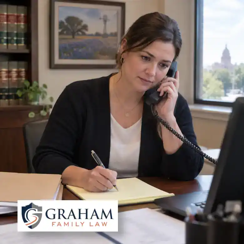 Paralegal actively listening and taking notes during a client call.