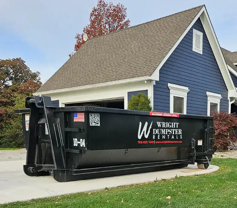 10-Yard Dumpster Outside a House