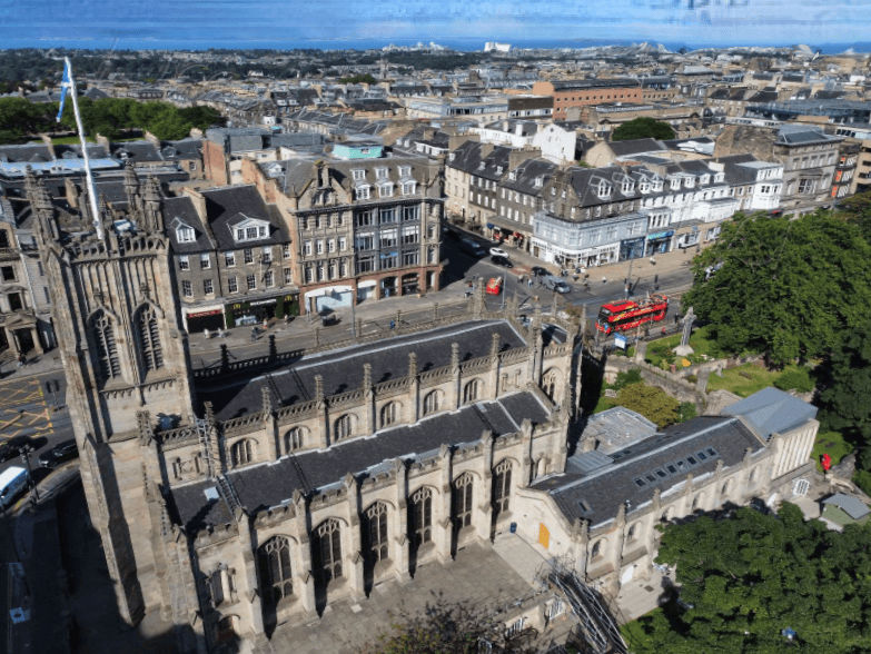 Edinburgh St Johns Church Drone Image